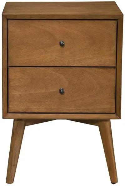 Century Modern Wood 2 Drawer Nightstand - Brown