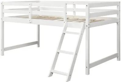 Twin Size Full Size Bunk Bed - White