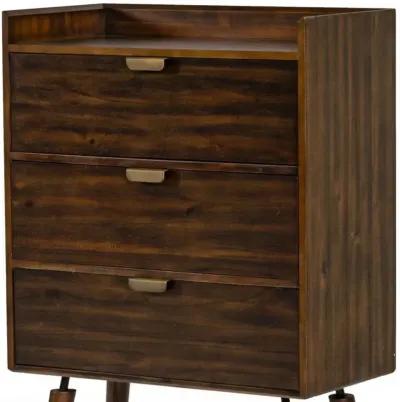 Solid Wood Three Drawer Chest - Acacia