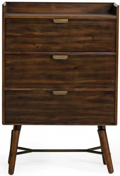 Solid Wood Three Drawer Chest - Acacia