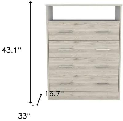 4 Drawer Dresser - Light Gray