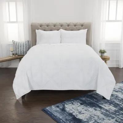 Queen Cotton 300 Thread Count Machine Washable, Down Alternative Comforter - White