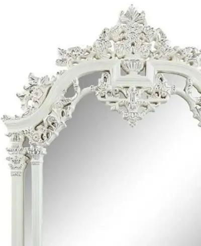 59" Antique Irregular Framed Dresser Mirror - White