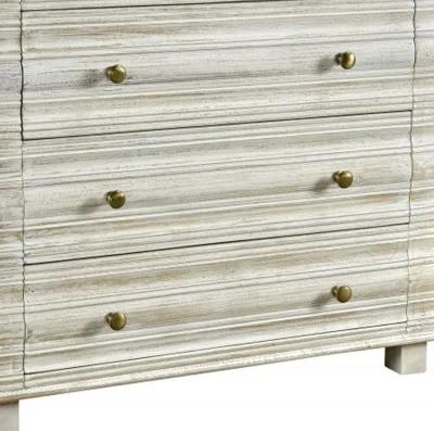 Solid Wood Seven Drawer Dresser - White Wash