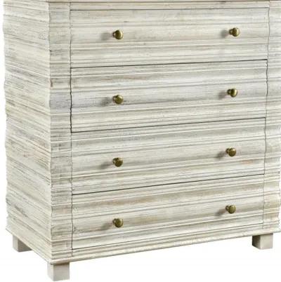 Solid Wood Seven Drawer Dresser - White Wash