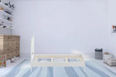 Solid Wood Full Double Bed Frame - White