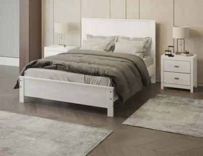 Solid Wood Full Double Bed Frame - White