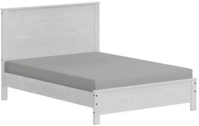 Solid Wood Full Double Bed Frame - White