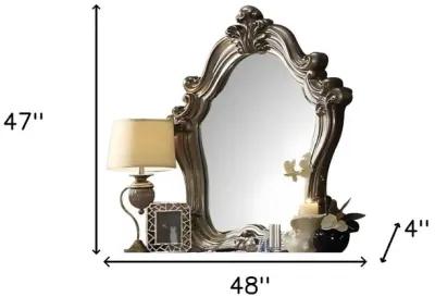 47" Antique Irregular Dresser Mirror - Platinum