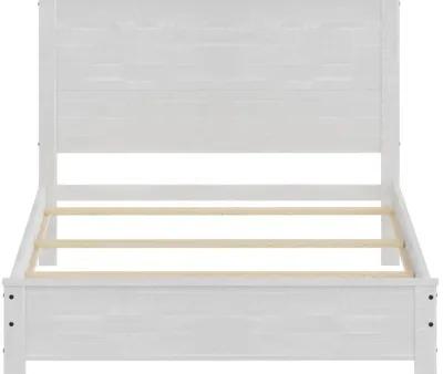 Solid Wood Queen Bed Frame - White