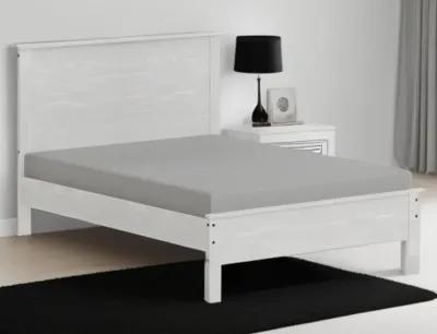 Solid Wood Queen Bed Frame - White