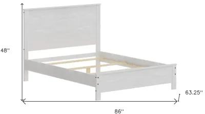 Solid Wood Queen Bed Frame - White