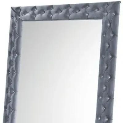 74" Velvet Accent Mirror - Gray