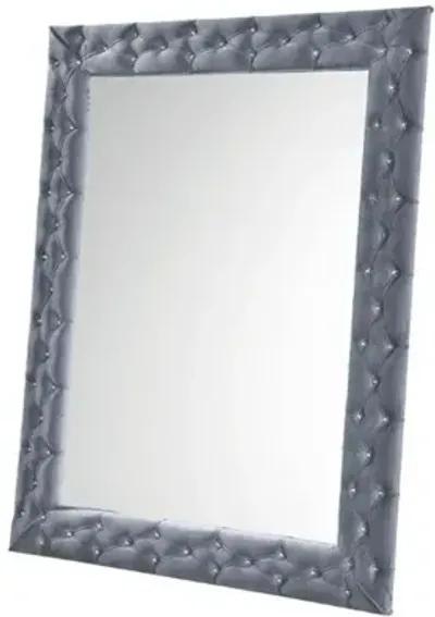 74" Velvet Accent Mirror - Gray