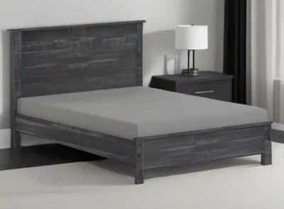 Solid Wood Queen Bed Frame - Gray