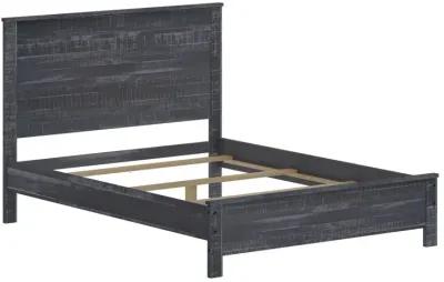 Solid Wood Queen Bed Frame - Gray