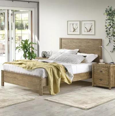 Solid Wood Twin Bed Frame - Walnut Brown