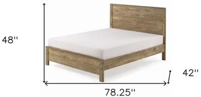 Solid Wood Twin Bed Frame - Walnut Brown