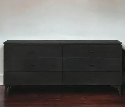 Six Drawer Double Dresser - Black