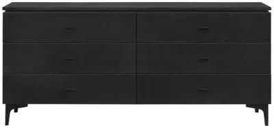 Six Drawer Double Dresser - Black