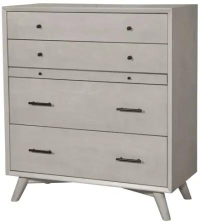 Solid Wood Four Drawer Chest - Gray