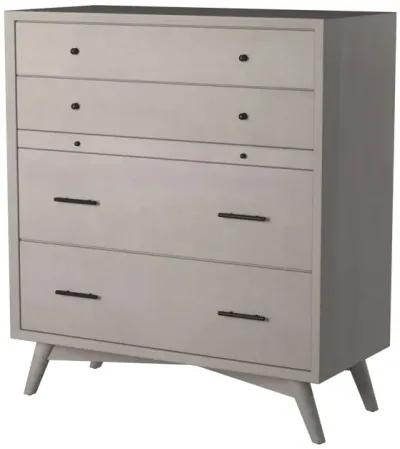 Solid Wood Four Drawer Chest - Gray