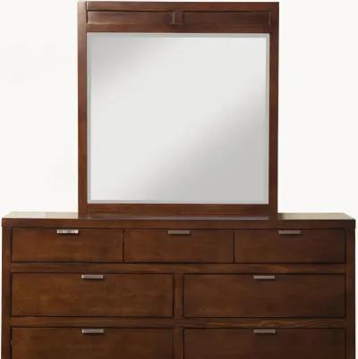 Solid Wood Seven Drawer Double Dresser - Brown