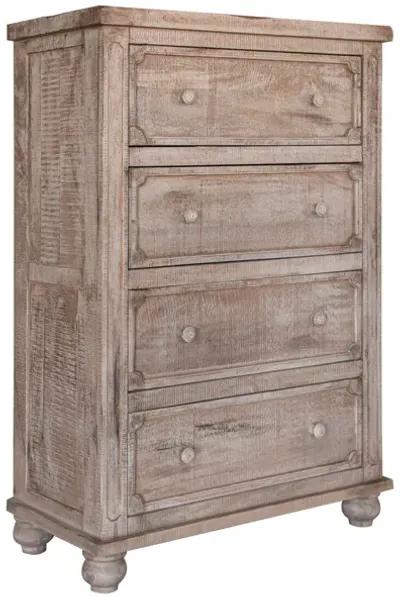 Solid Wood Four Drawer Chest - Natural