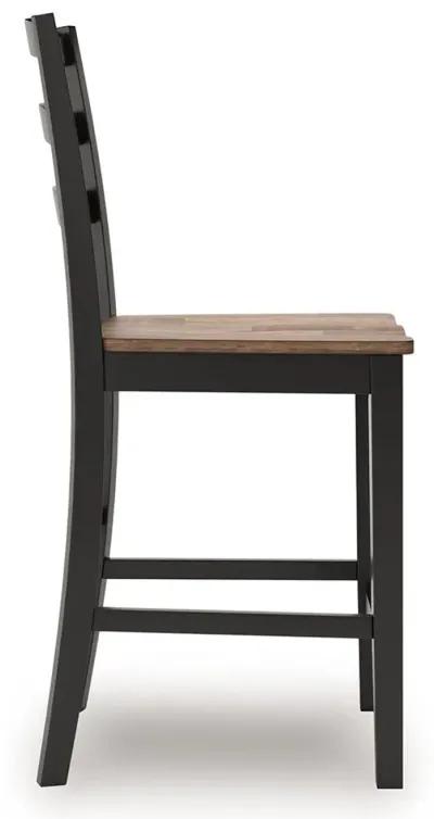 Wildenauer - Brown / Black - Barstool (Set of 2)