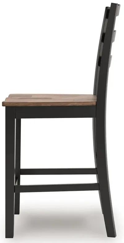 Wildenauer - Brown / Black - Barstool (Set of 2)