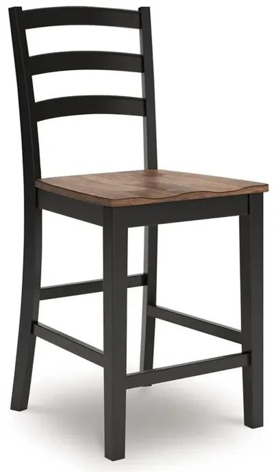 Wildenauer - Brown / Black - Barstool (Set of 2)