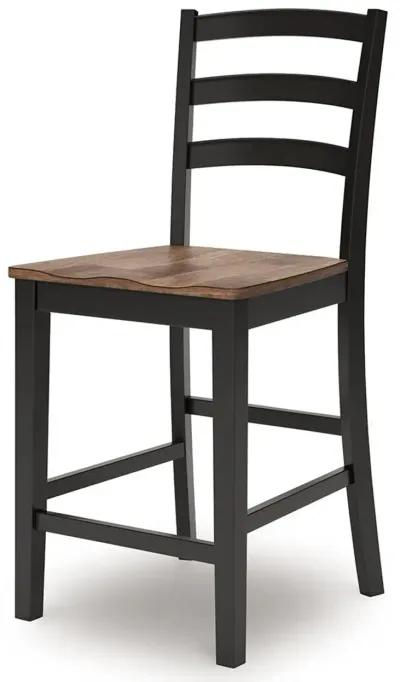 Wildenauer - Brown / Black - Barstool (Set of 2)