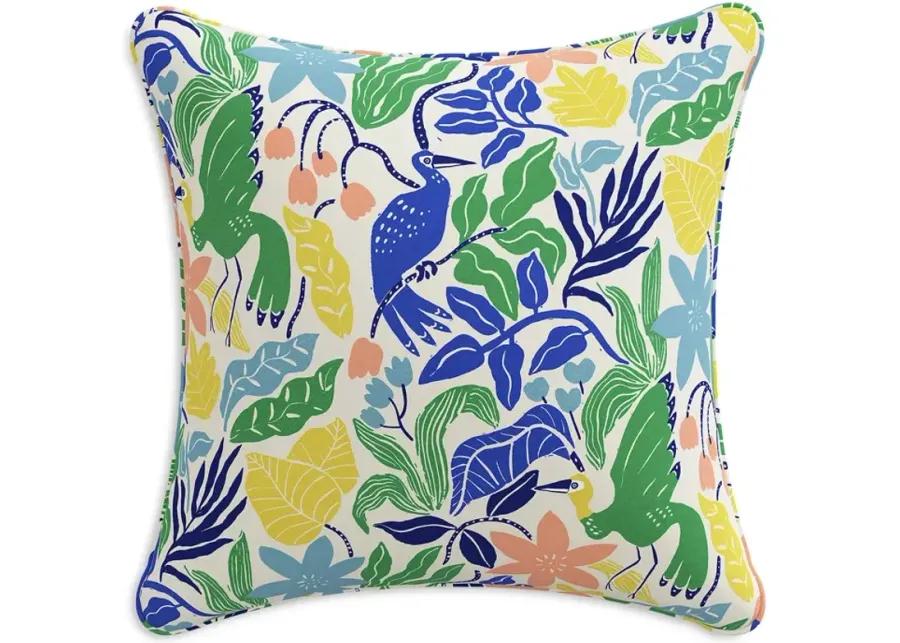 Sparrow & Wren Down Pillow in Palm Lime, 20" x 20"