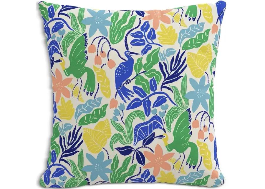 Sparrow & Wren Down Pillow in Palm Lime, 20" x 20"