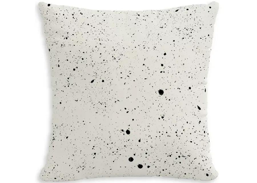 Sparrow & Wren Outdoor Pillow in Splatter Ink, 18" x 18"