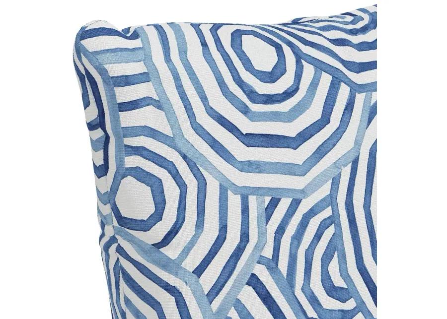 Cloth & Company The Umbrella Swirl Linen Decorative Pillow with Feather Insert, 22" x 22"