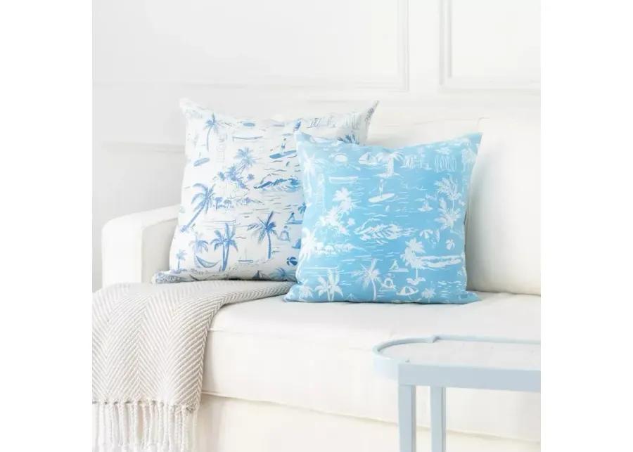 Cloth & Company The Beach Toile Decorative Pillow, 18" x 18"