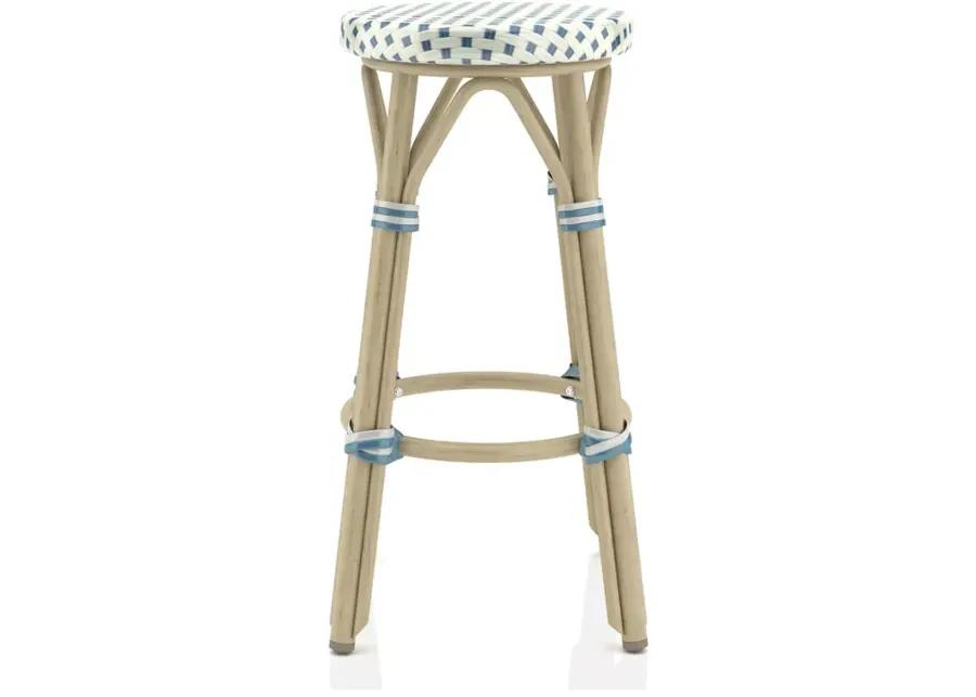 Sparrow & Wren Kindry Faux Rattan Outdoor Counter Stools, Set of 2