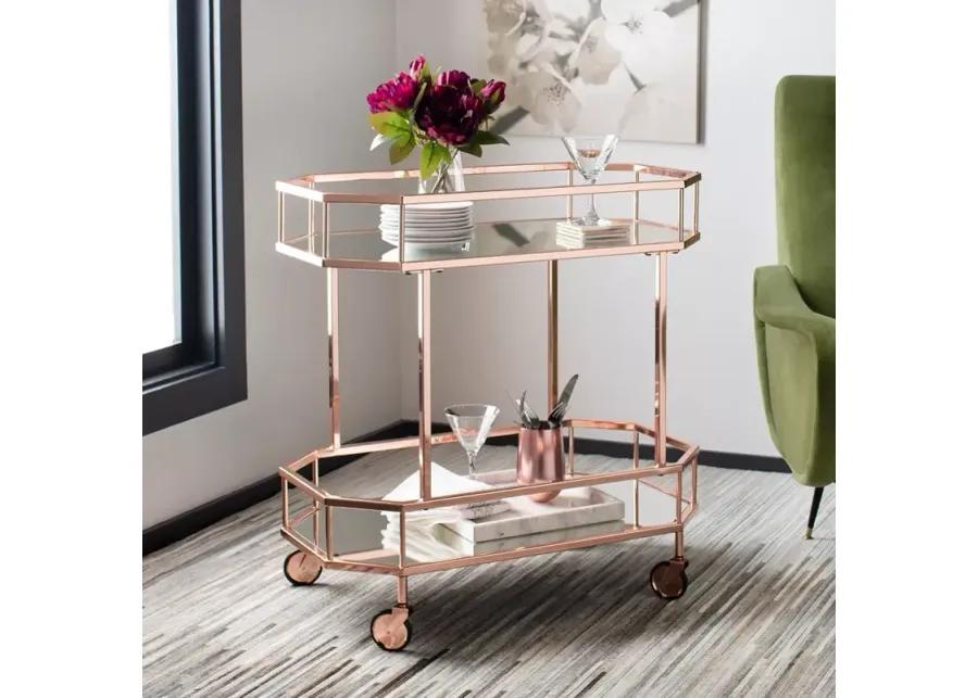 SAFAVIEH Silva 2-Tier Octagon Bar Cart