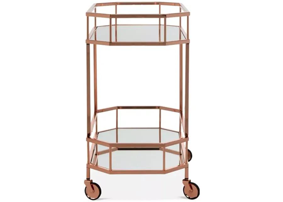 SAFAVIEH Silva 2-Tier Octagon Bar Cart