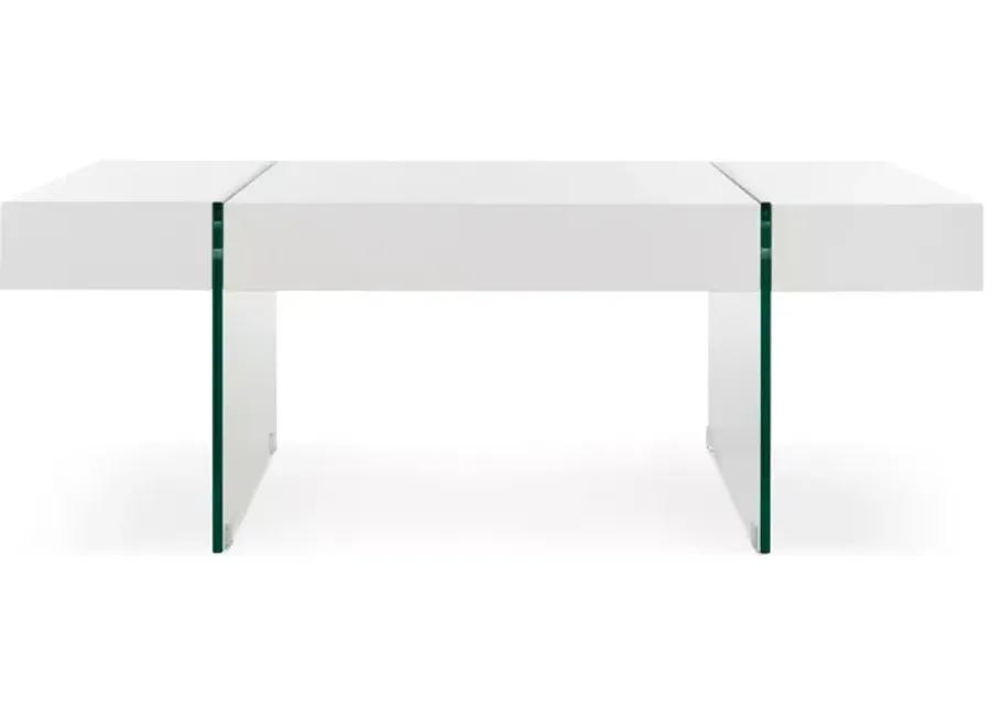 SAFAVIEH Jacob Rectangular Glass Leg Modern Coffee Table