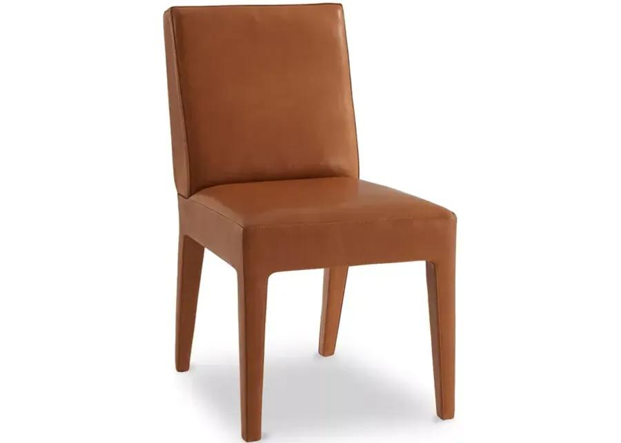 Ralph Lauren Dalton Leather Upholstered Dining Side Chair