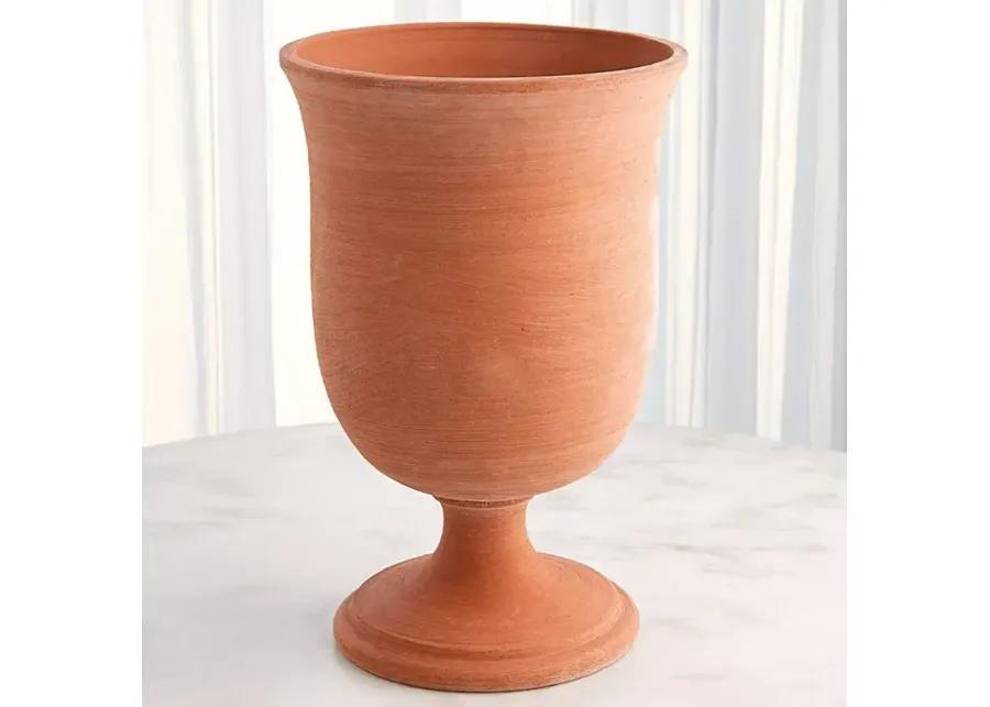 Global Views Villa Chalice Vase Terracotta, Large