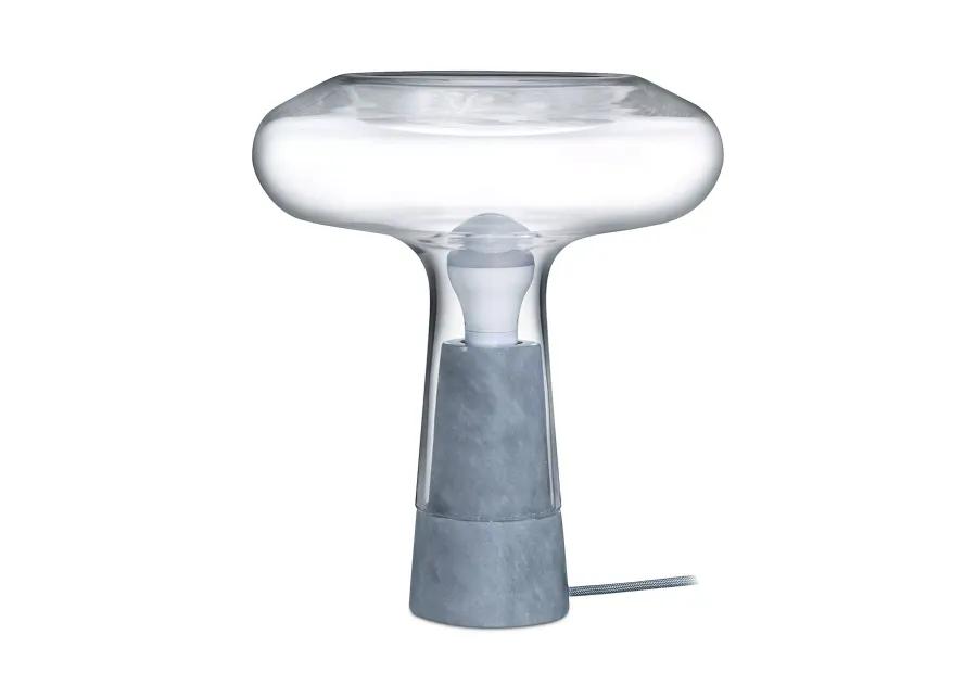 Nude Glass Orion Lamp Top with Marble Base