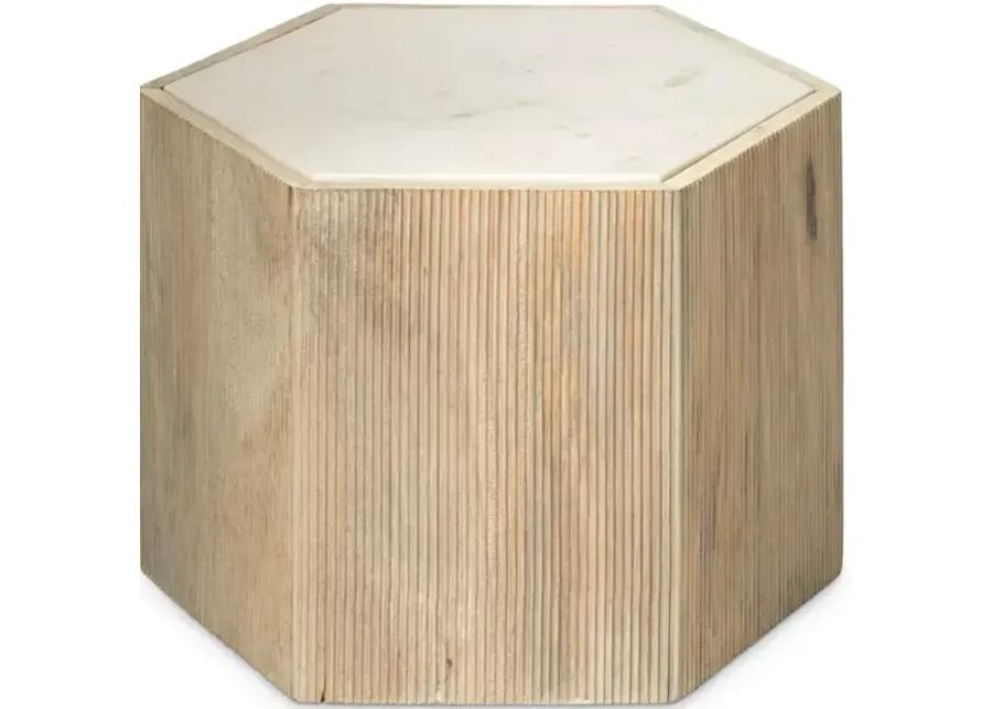 Jamie Young Medium Argan Hexagon Table