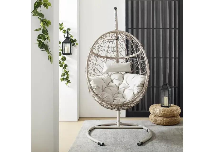 Sparrow & Wren Cleo Indoor Outdoor Wicker Hanging Egg Chair