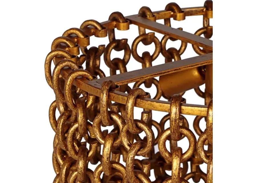 TOV Furniture Nirsa Brass Chain Link 3 Tier Chandelier