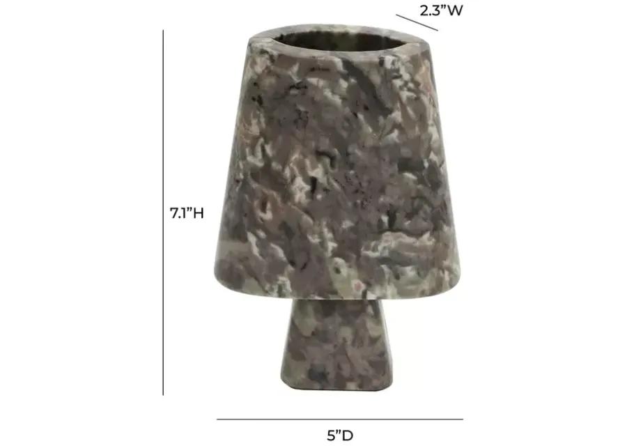 TOV Furniture Samma Gray Marble Vase, Medium