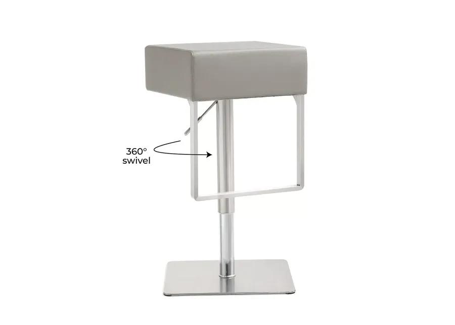 TOV Furniture Seville Light Gray Adjustable Barstool