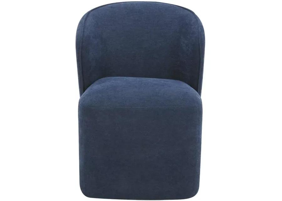 MOE'S HOME COLLECTION Larson Rolling Dining Chair with Performance Fabric 